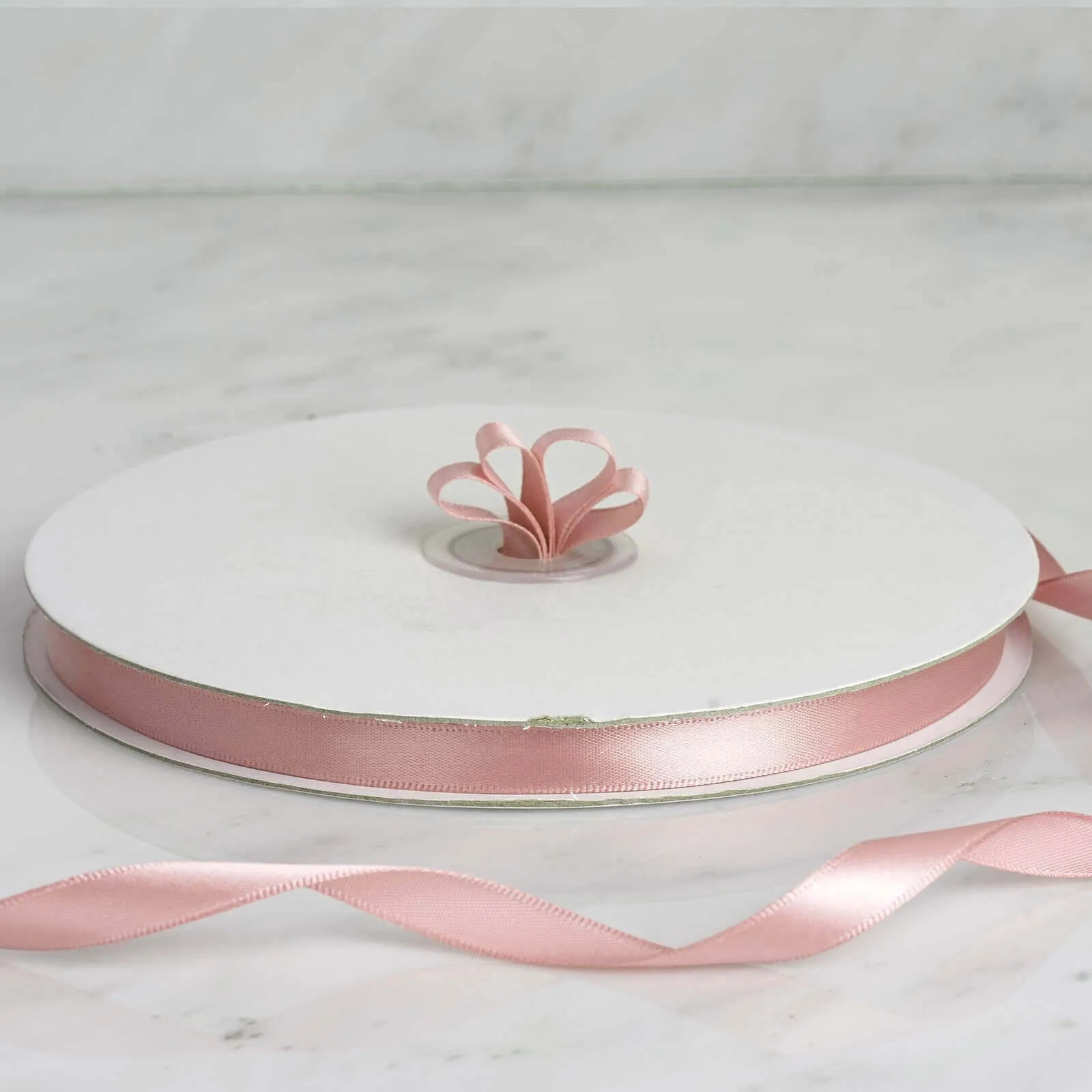 100 Yards 3 8" Blush Single Face Decorative Satin Ribbon