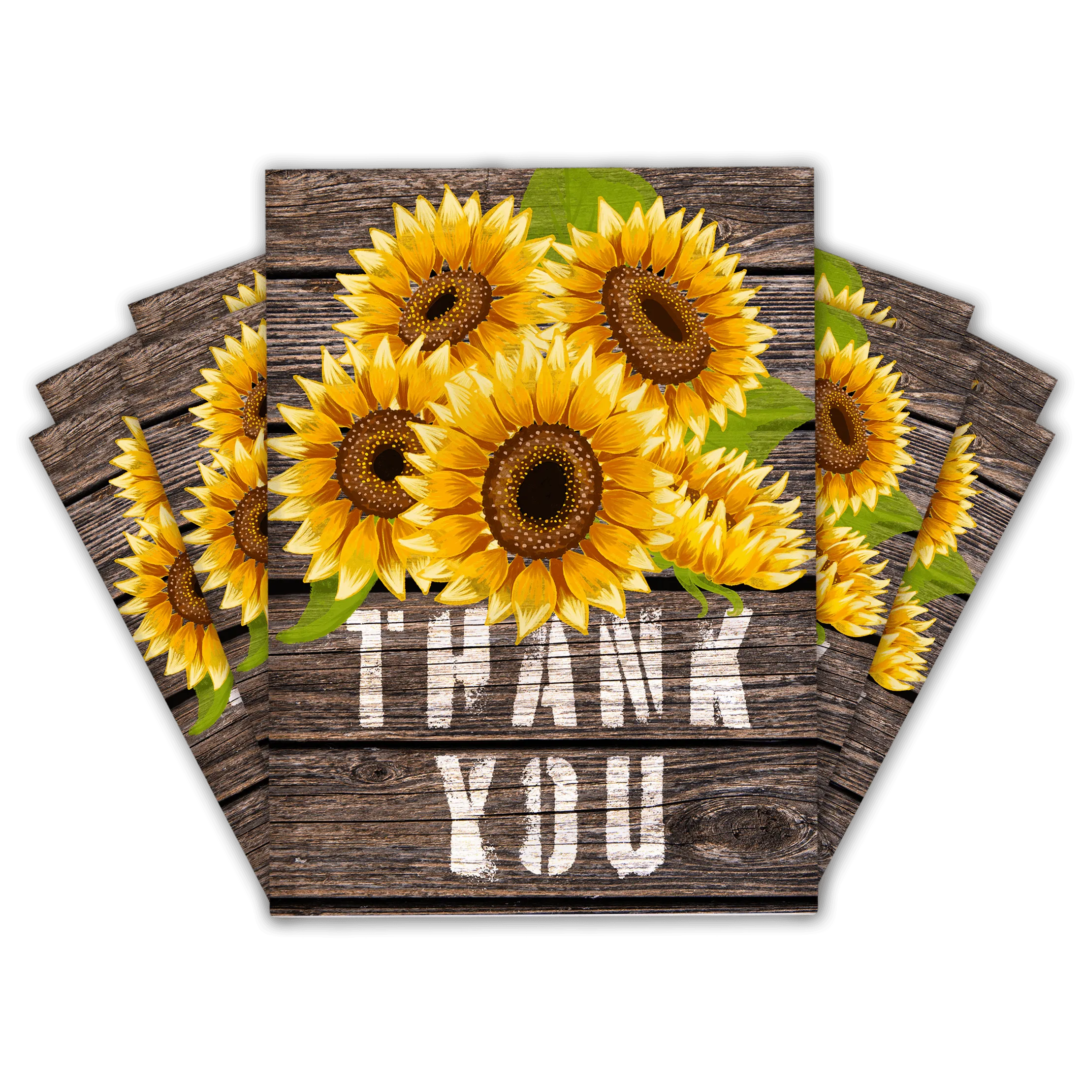 10x13 Sunflower Thank You Poly Mailers Shipping Envelopes Premium Printed Bags