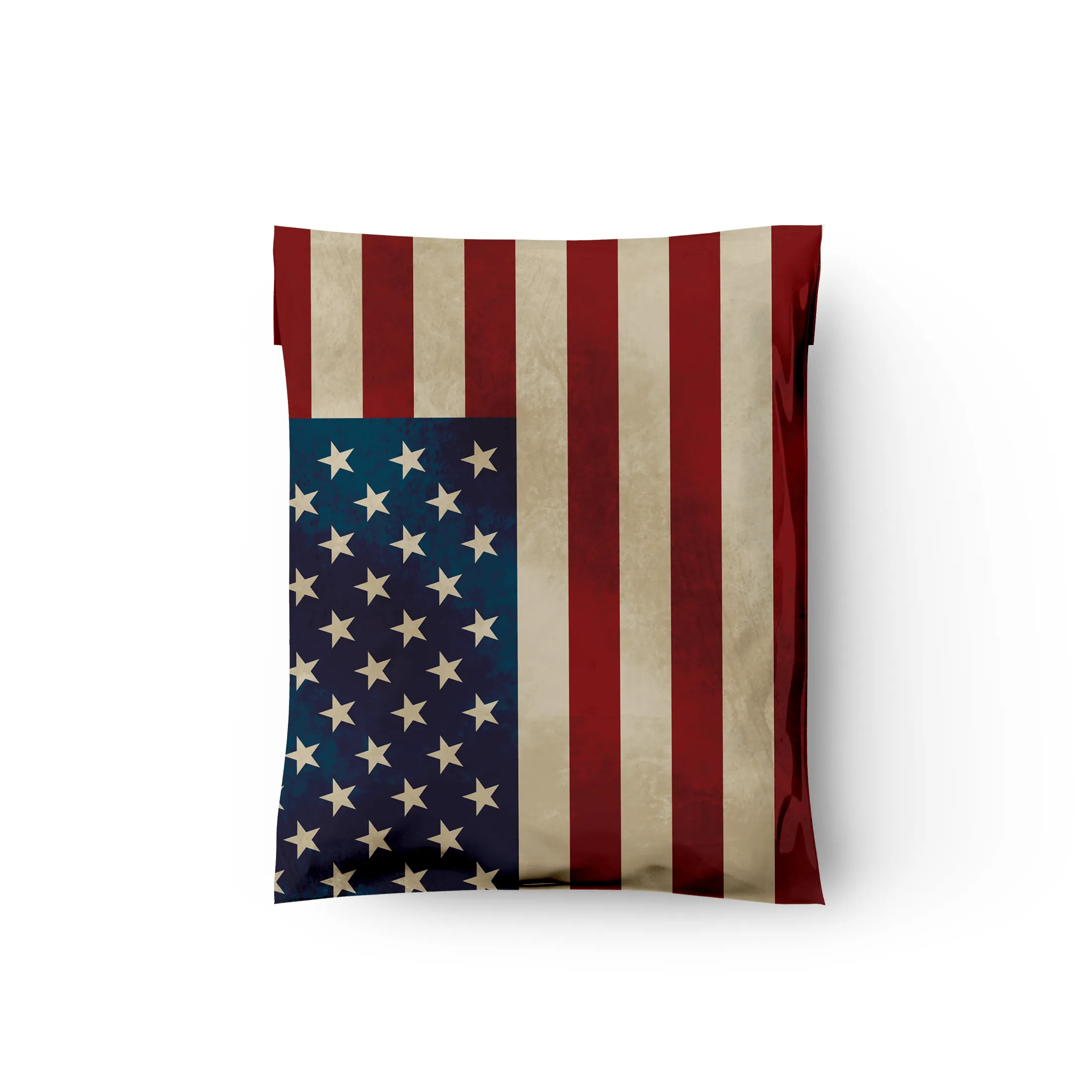 12x15 Rustic American Flag Designer Poly Mailers Shipping Envelopes Premium Printed Bags