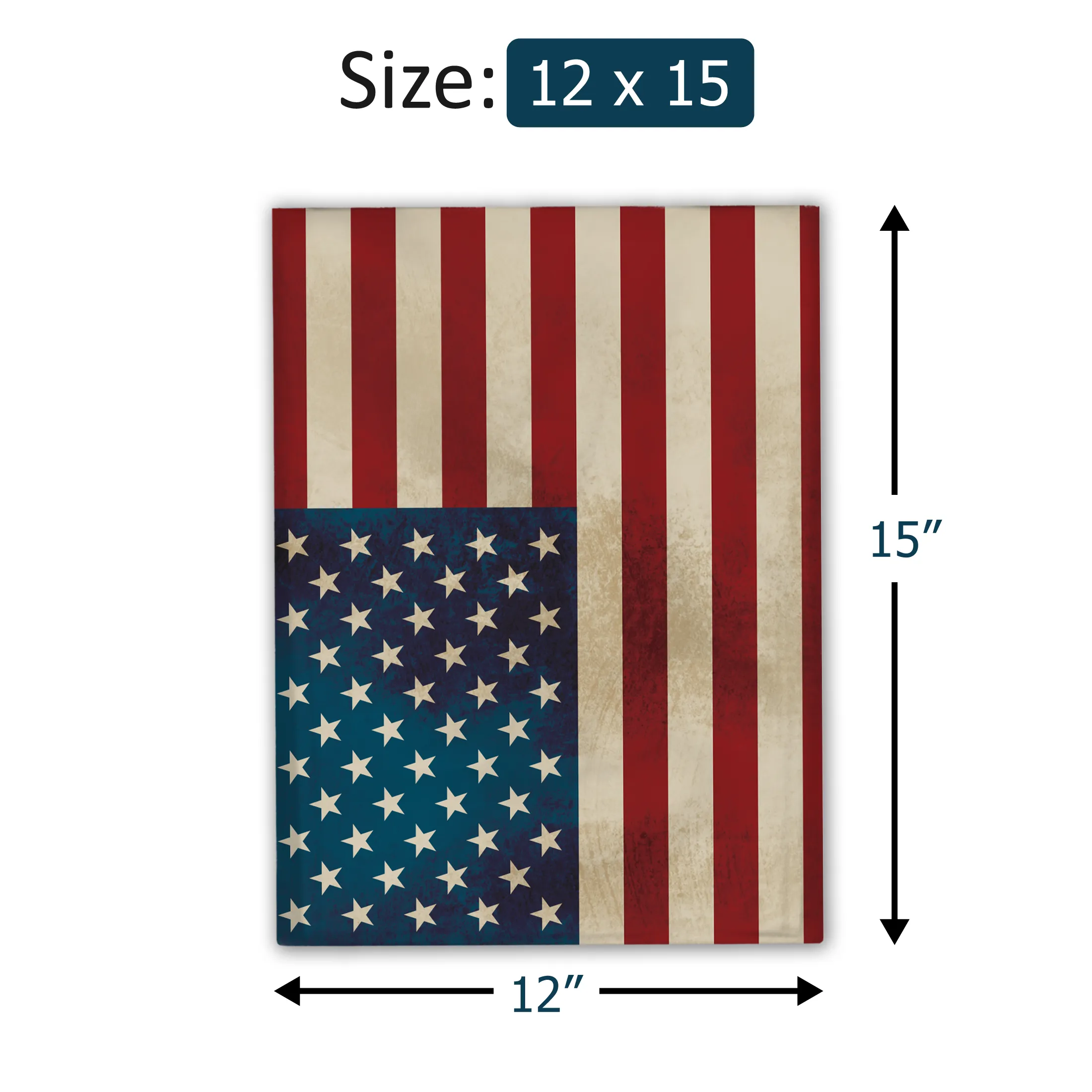 12x15 Rustic American Flag Designer Poly Mailers Shipping Envelopes Premium Printed Bags