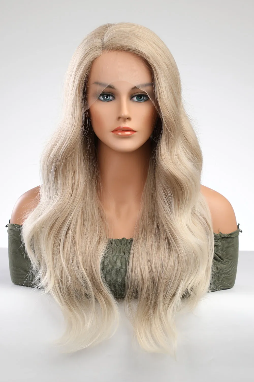 13*2" Lace Front Wigs Synthetic Long Wave 25" 150% Density