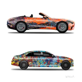 2 - Orange Eclipse & Taffy Galaxy Cars by Jumper Maybach® (Print on Paper)