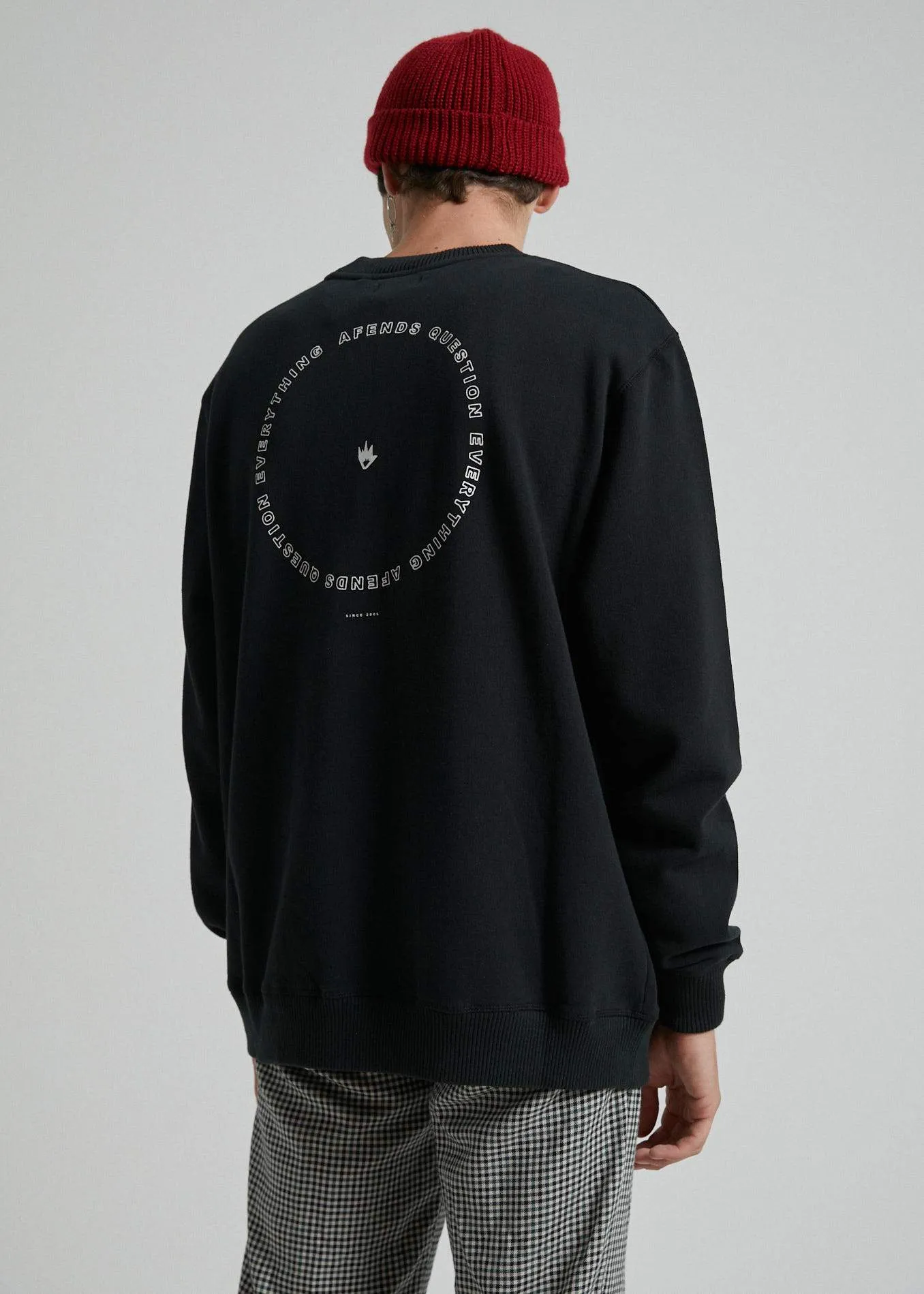 Afends Mens Circle Pit - Crew Neck - Black