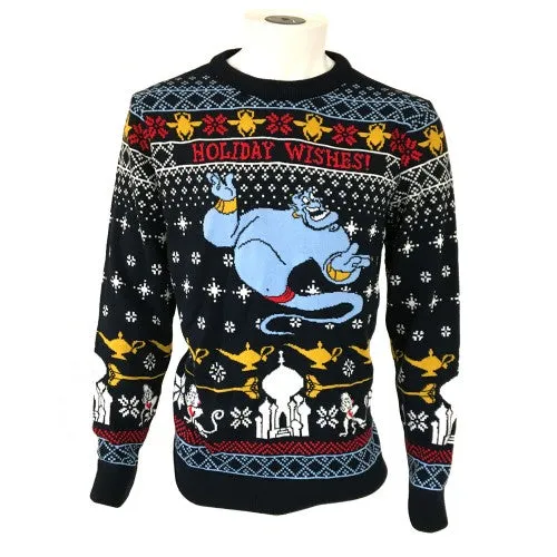 Aladdin Unisex Adult Knitted Genie Christmas Jumper