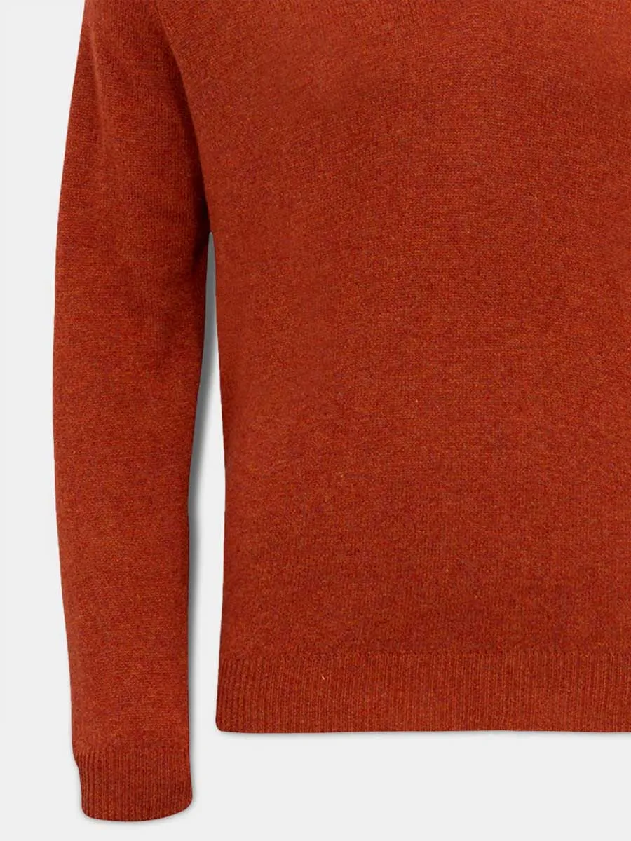 ALAN PAINE Streetly Men's V Neck Lambswool Jumper - Tiger