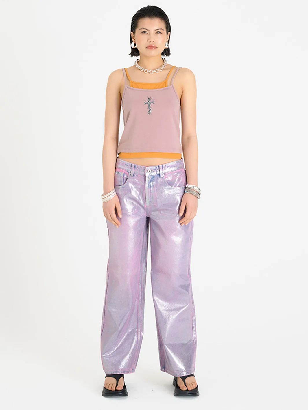 AMETHYST FOILED RELEASE JEANS