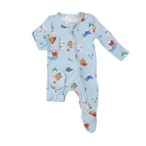 Angel Dear Baby Boys FUN ON THE SLOPES Zipper Bamboo Footie Sleeper