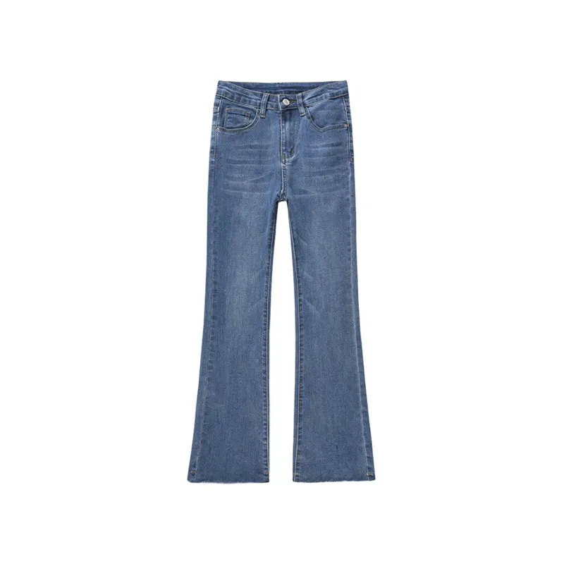 Ankle Length Wide Leg Denim Pants