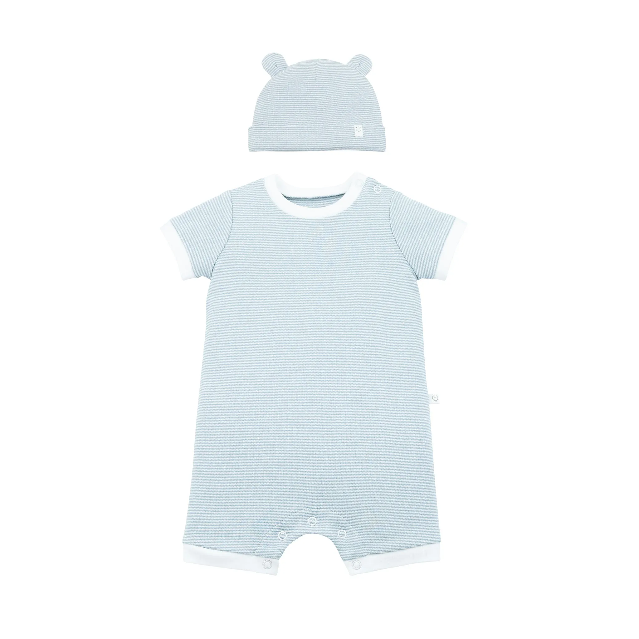 Baby Bear Hat & Summer Sleepsuit Set