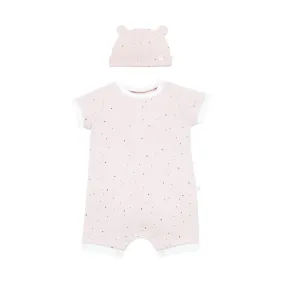 Baby Bear Hat & Summer Sleepsuit Set