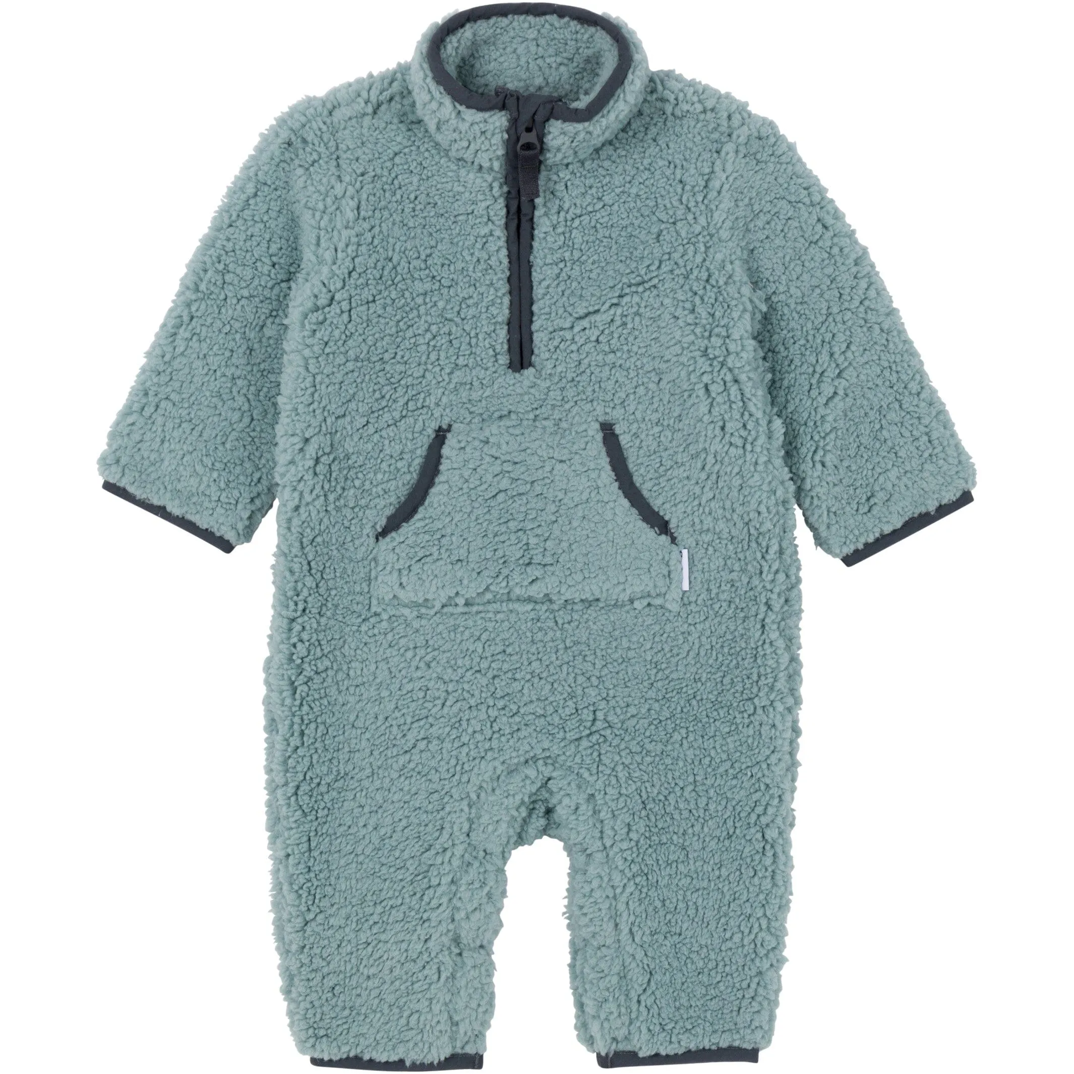 Baby Boys Blue Sherpa Romper