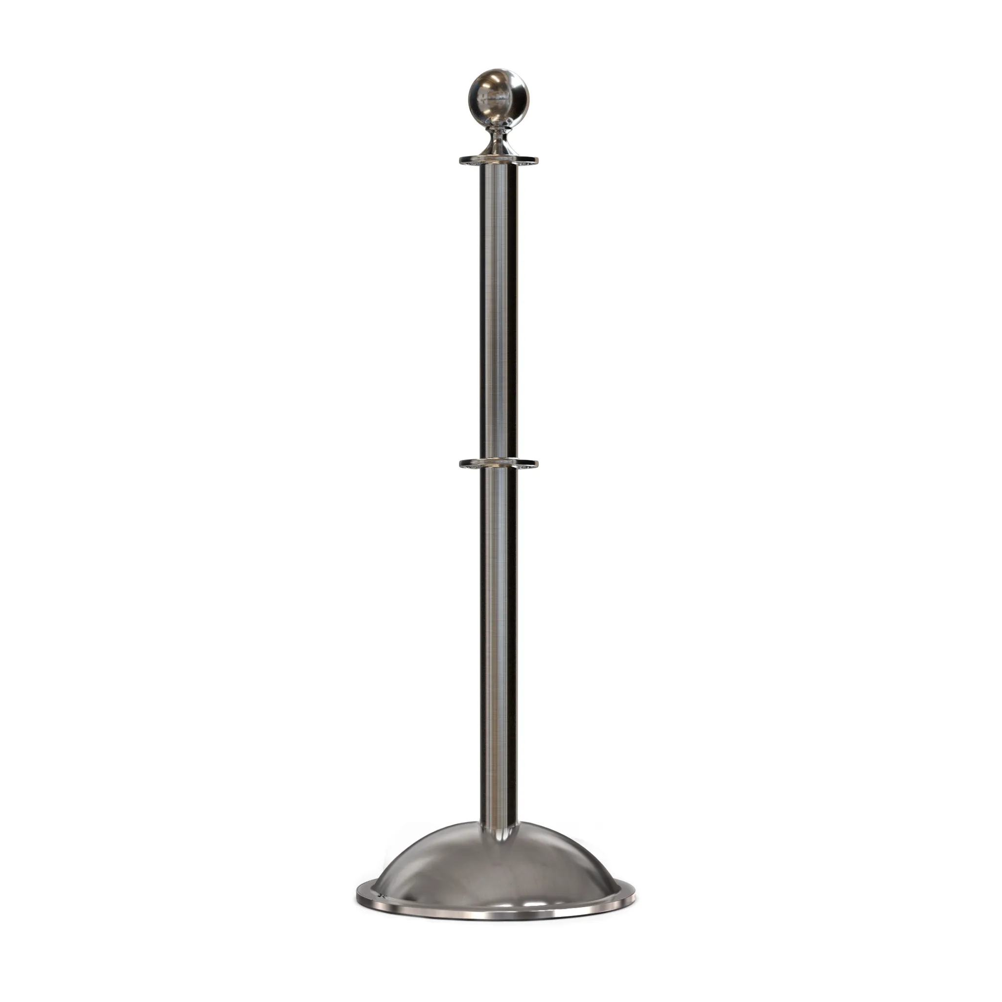 Ball Top Post and Rope Stanchion with Dome Base - Montour Line CDLineD