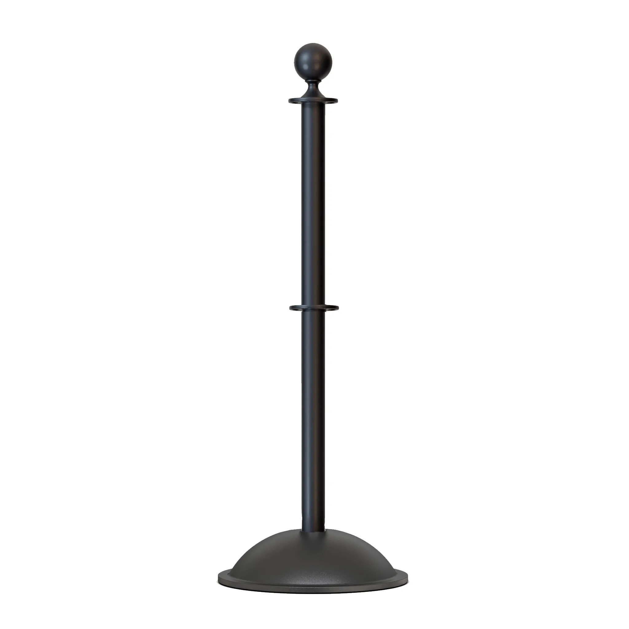 Ball Top Post and Rope Stanchion with Dome Base - Montour Line CDLineD