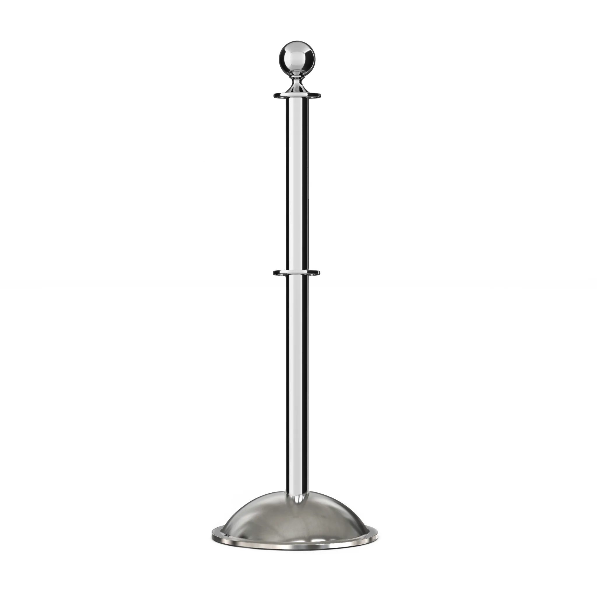 Ball Top Post and Rope Stanchion with Dome Base - Montour Line CDLineD