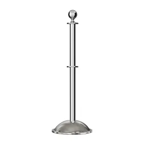 Ball Top Post and Rope Stanchion with Dome Base - Montour Line CDLineD