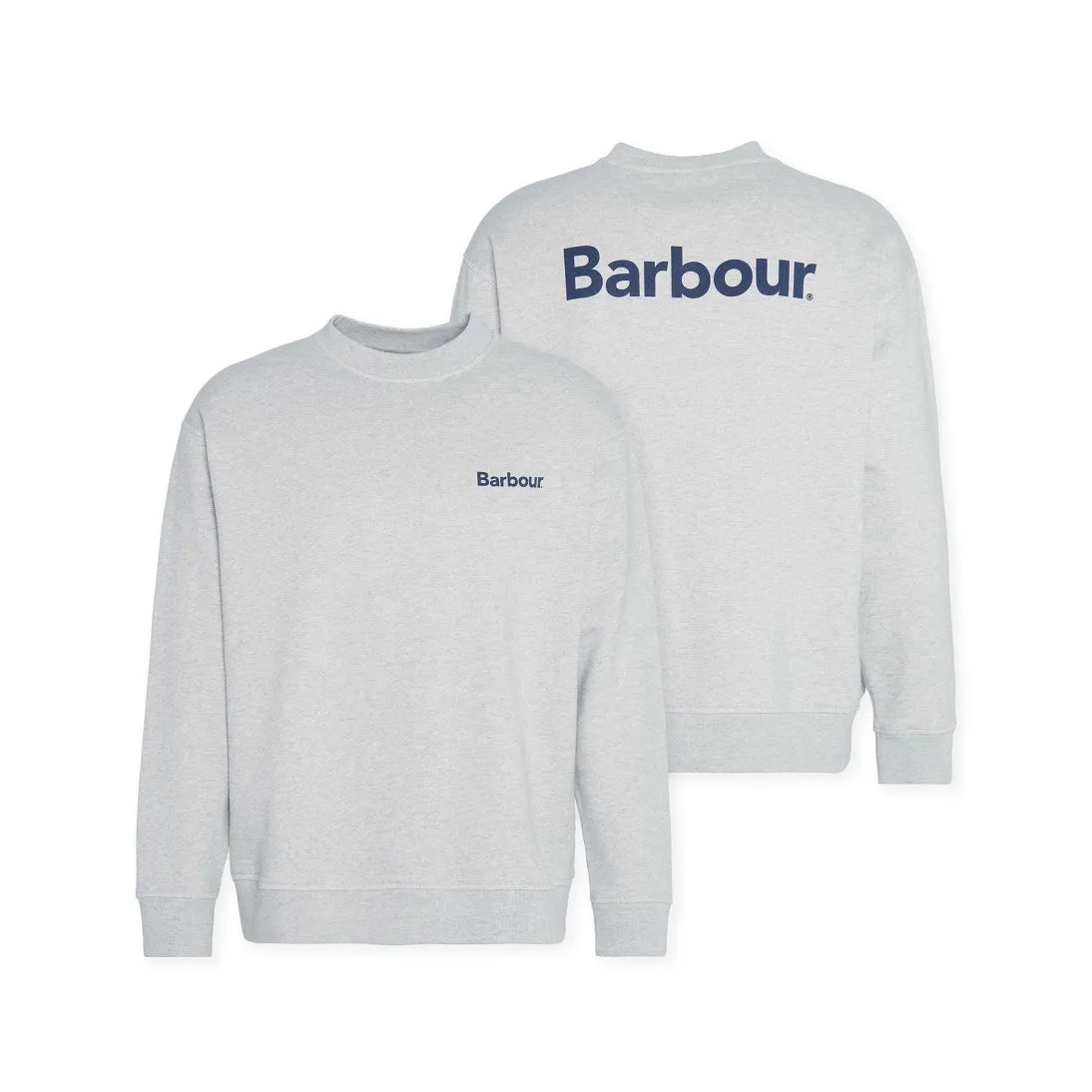 Barbour Brushed Nicholas Oversized Crew Neck Jumper MOL0637GY52 Grey Marl