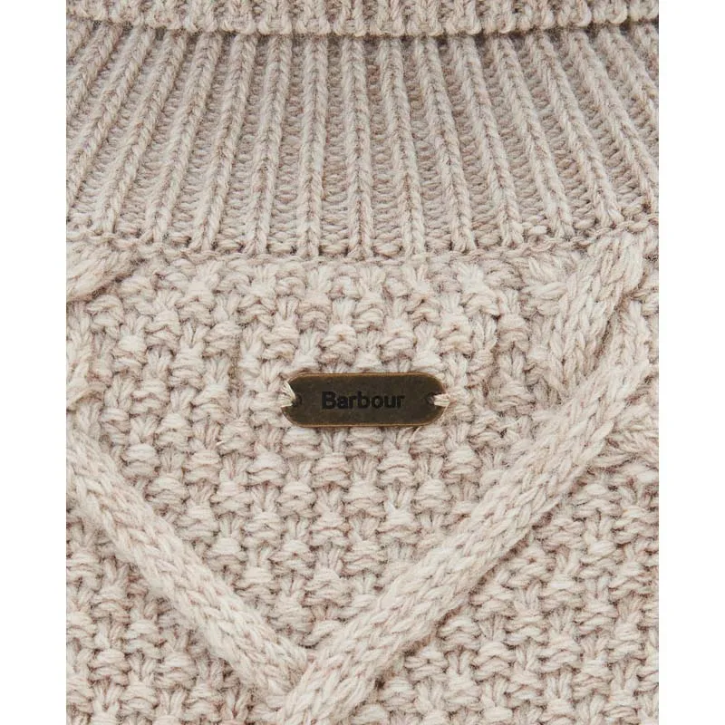 Barbour Burne Ladies Roll Neck Jumper - Oatmeal