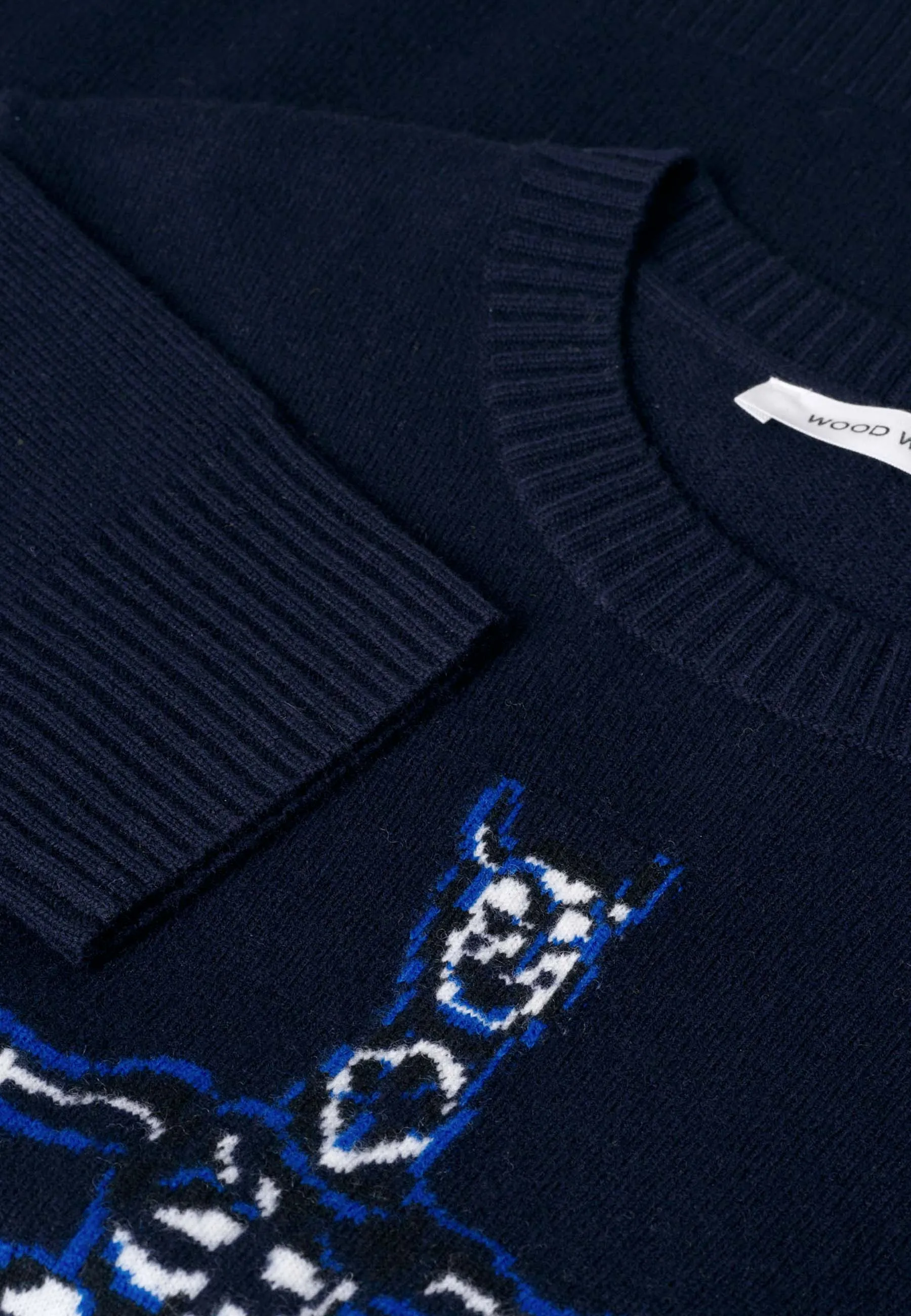 Beckett JC Mask Jacquard Sweater - navy