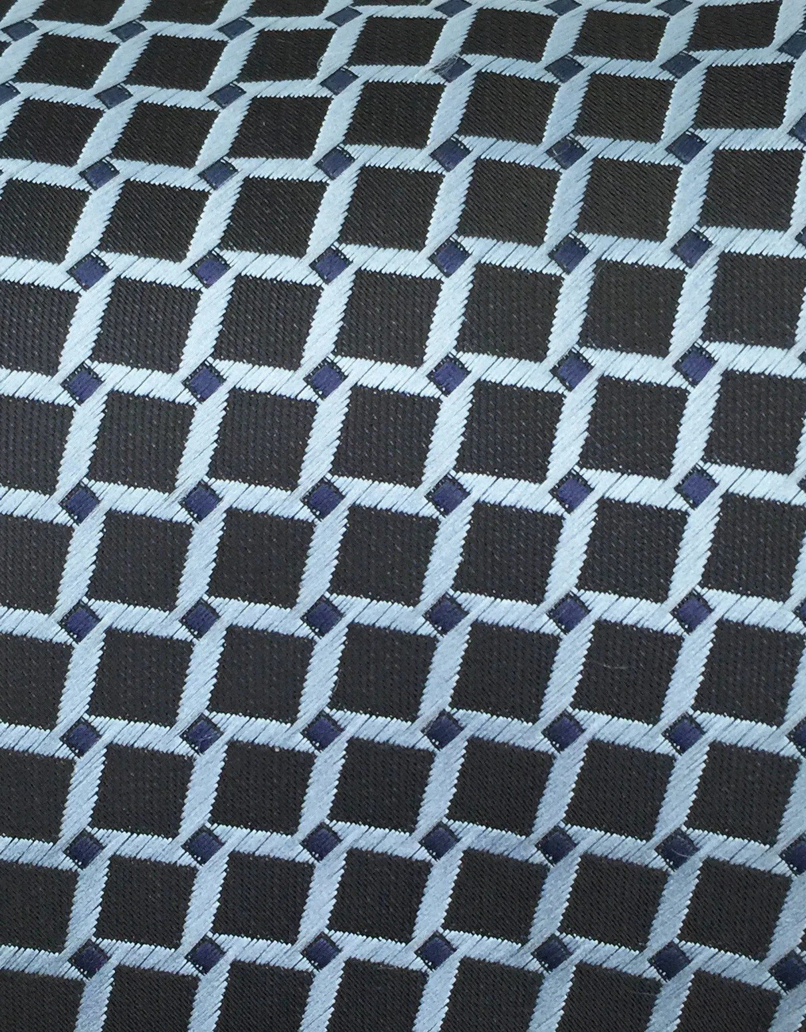 Black & Light Blue Geometric Tie