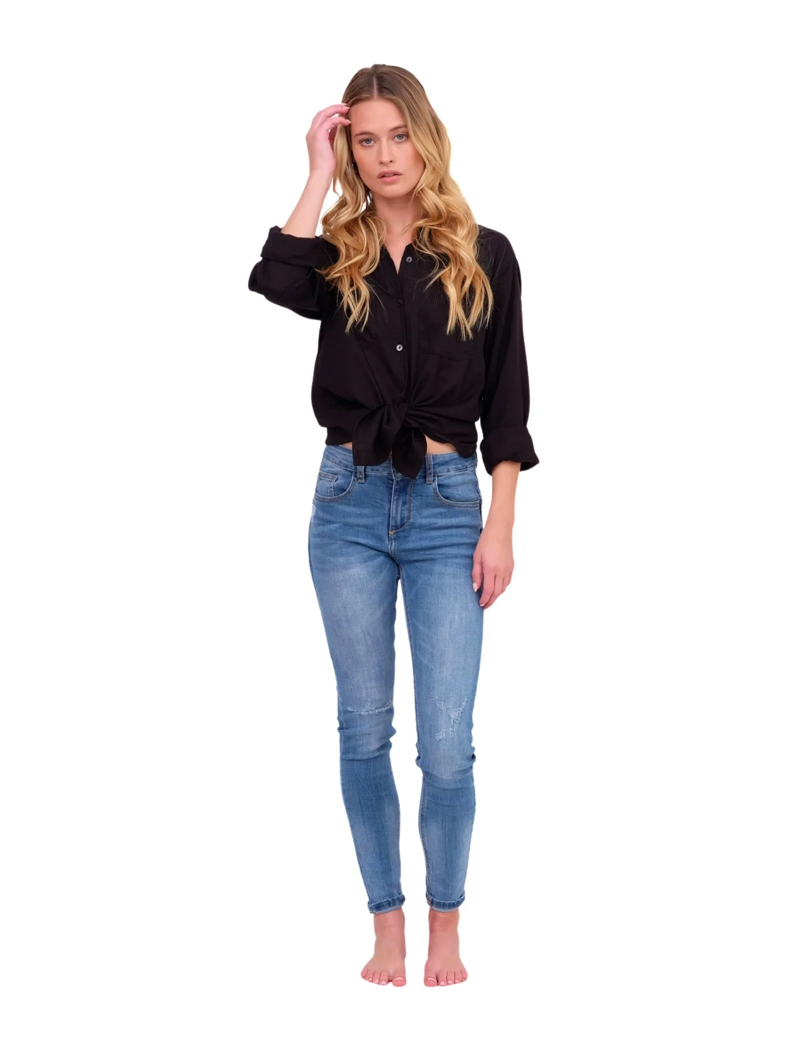 Black Long Sleeve Button Up