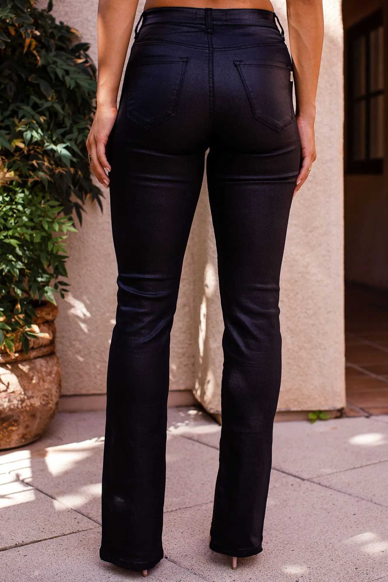 Blake Black Vegan Leather Pants