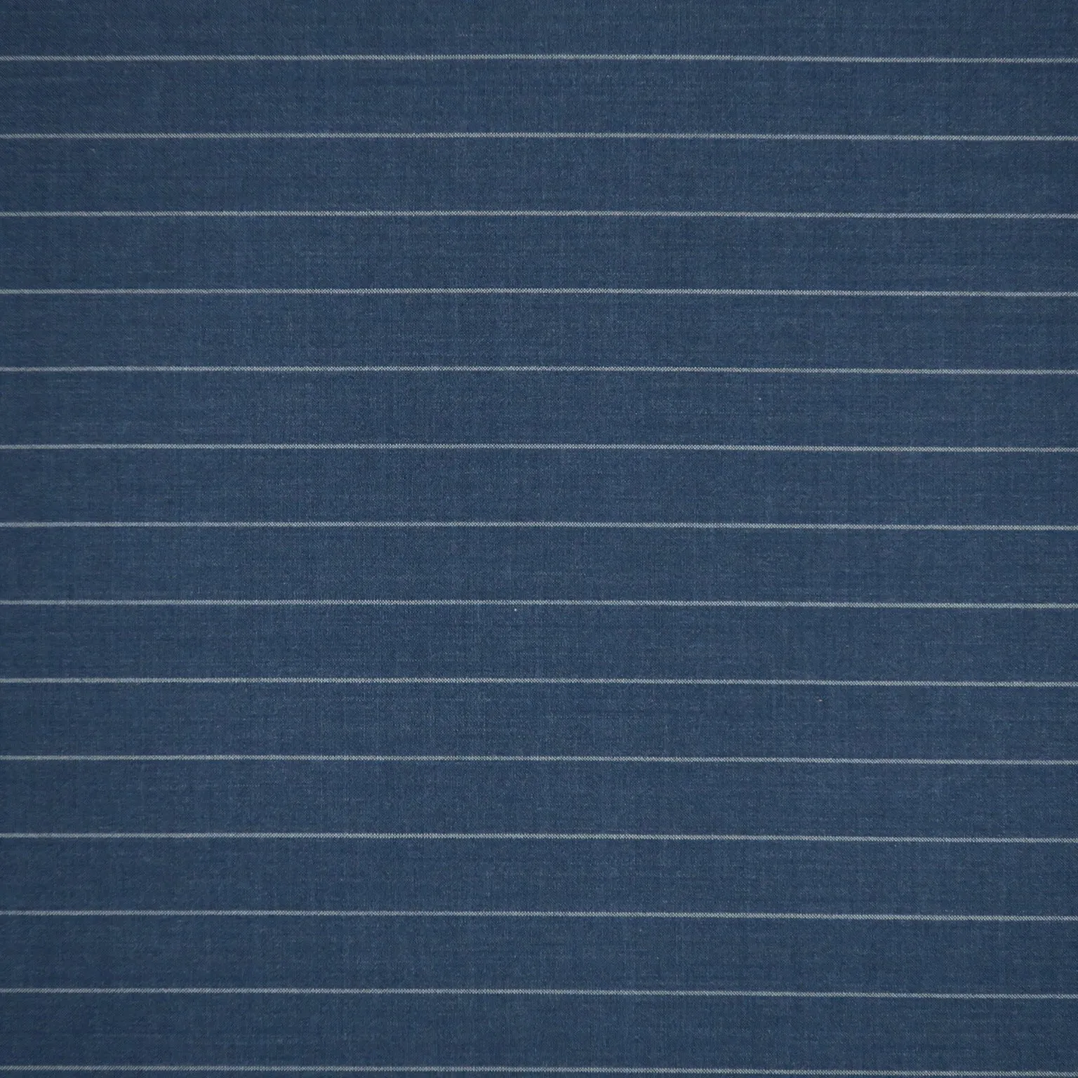 Blue and White Stripes Wool Suiting Fabric