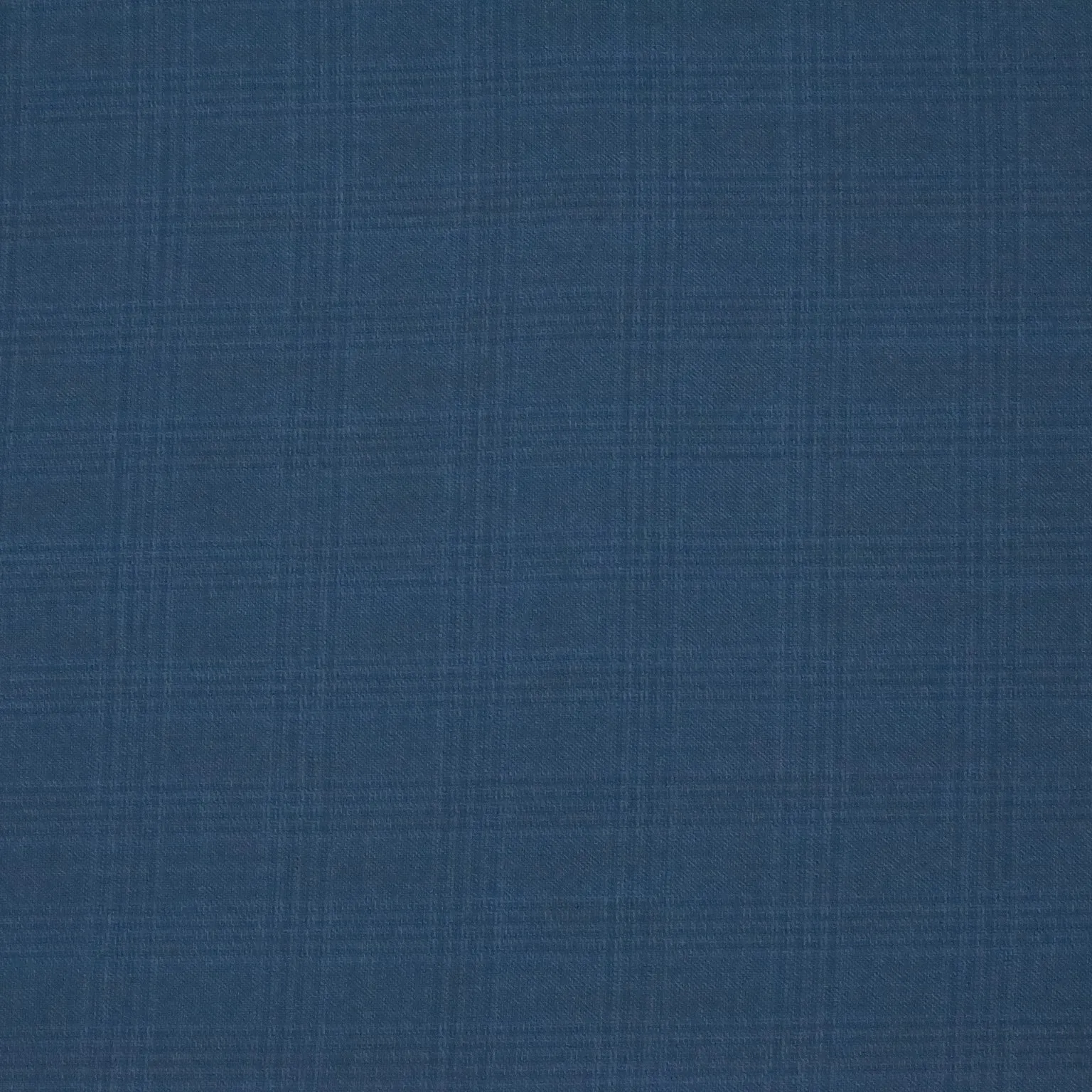 Blue Medium Glen Check with Black Stripe SCABAL Super 130's Wool Fabric