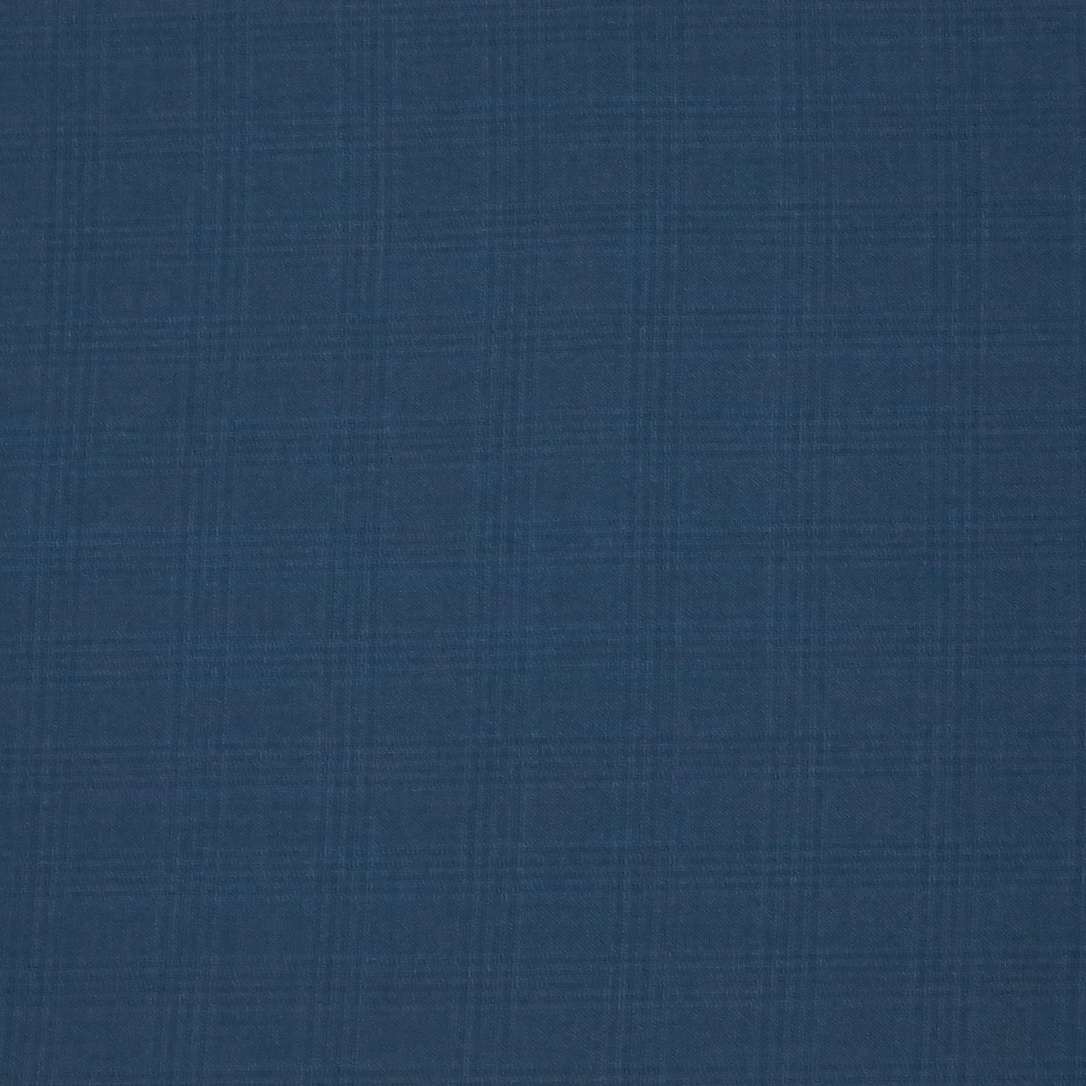 Blue Medium Glen Check with Black Stripe SCABAL Super 130's Wool Fabric