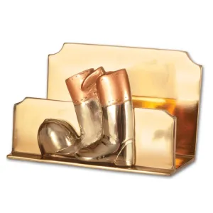 Boots & Helmet Brass Letter - Napkin Holder