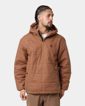 Brixton Cass Half Zip Puffer Jacket Brick