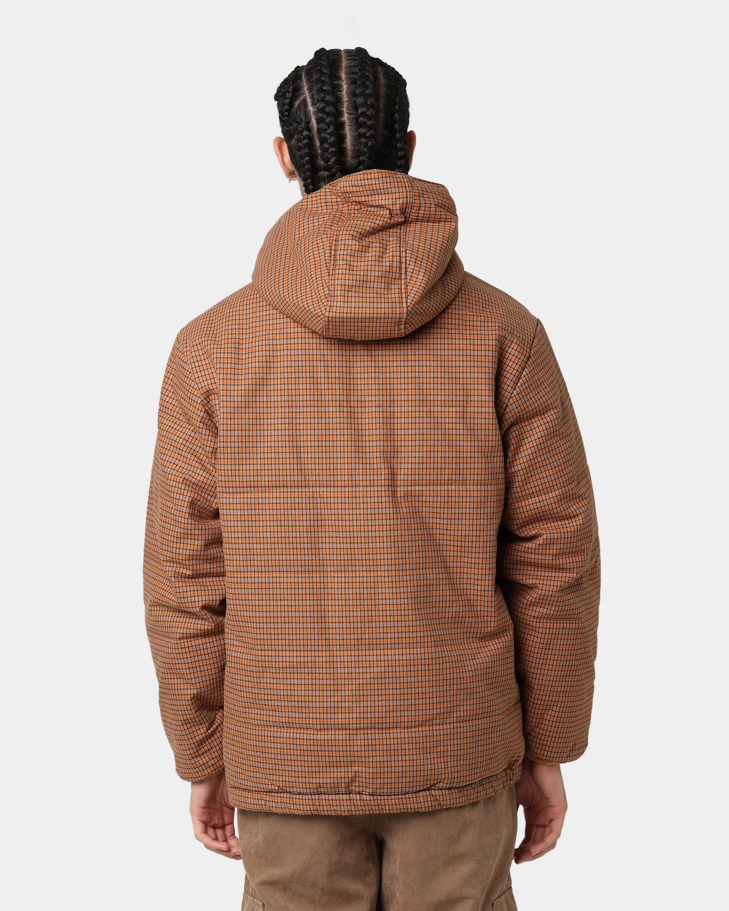 Brixton Cass Half Zip Puffer Jacket Brick