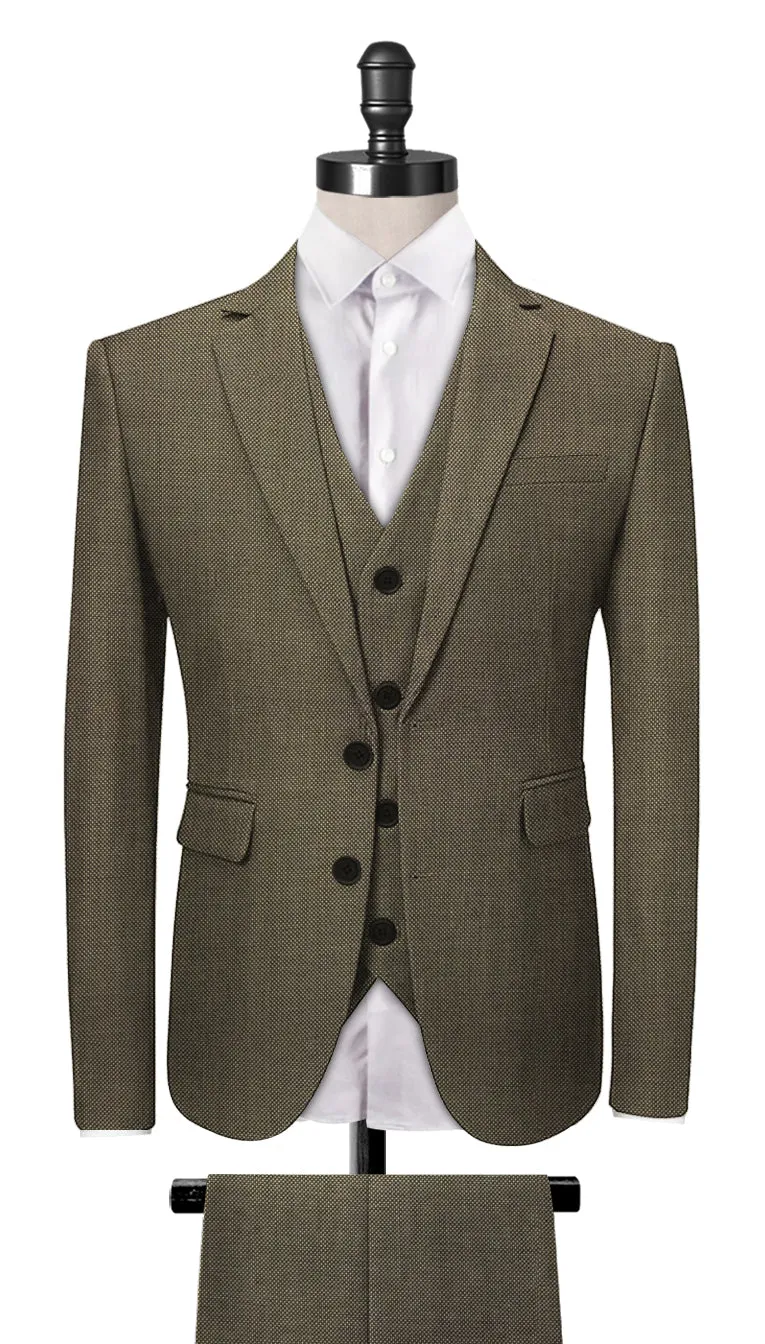 Brown Birdseye 3-Piece Suit