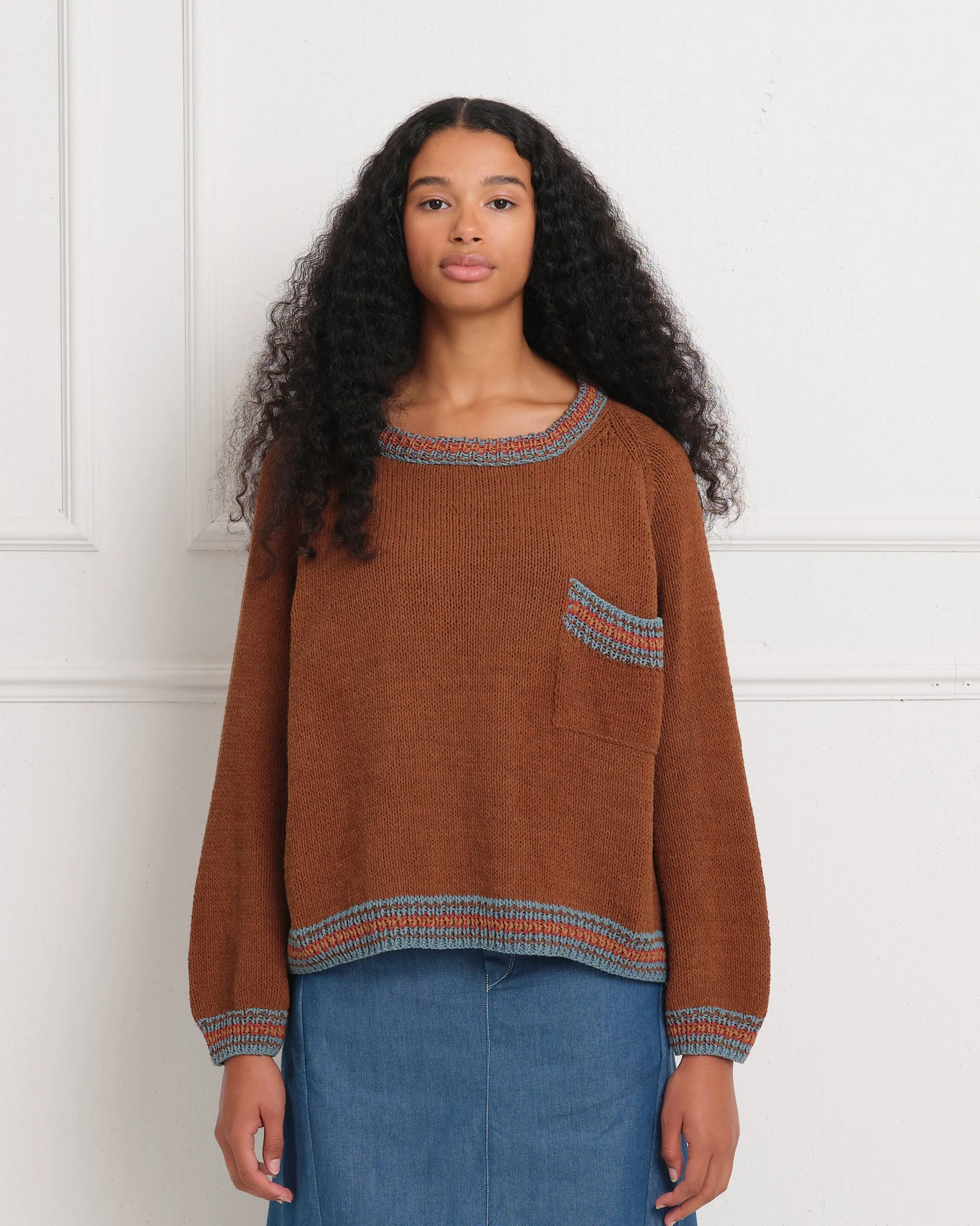 Bulb Knit Jumper - Brown