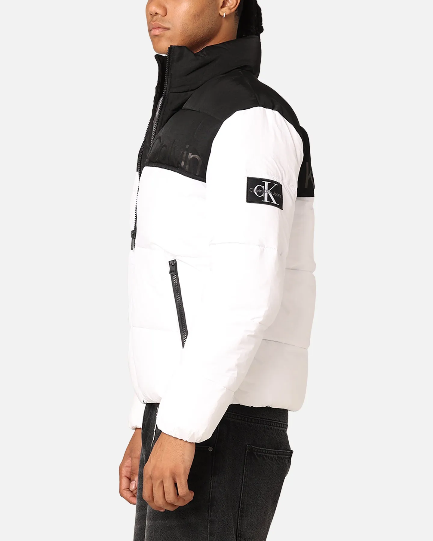 Calvin Klein Blocking Puffer Jacket Bright White