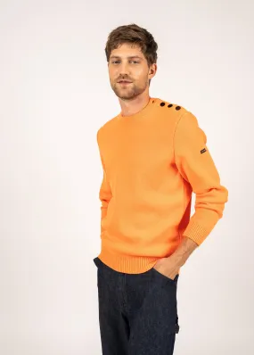 Cancale sailor jumper - regular fit, in pure new wool (ORANGE FLUO)