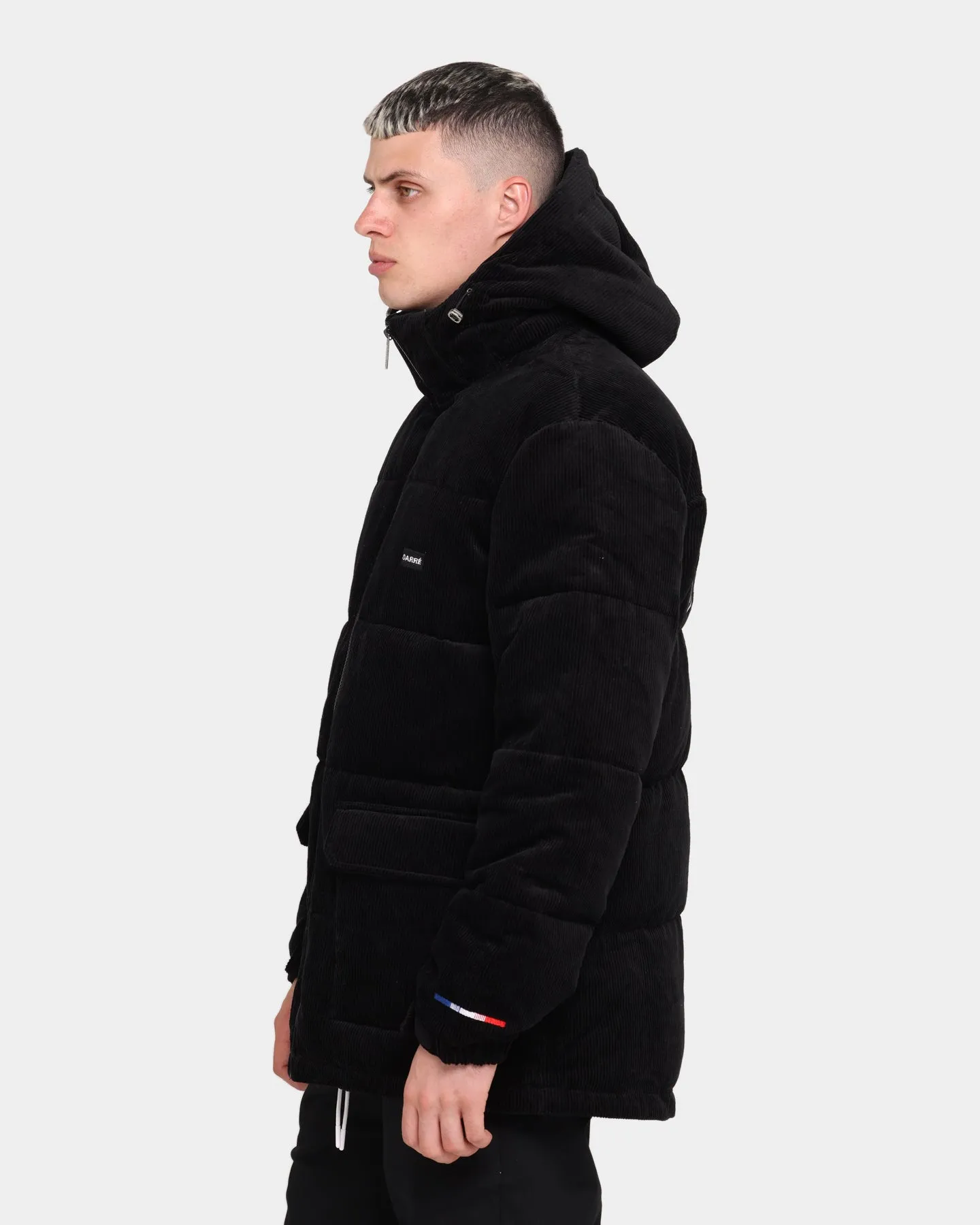 Carré College Cord Puffer Jacket Black