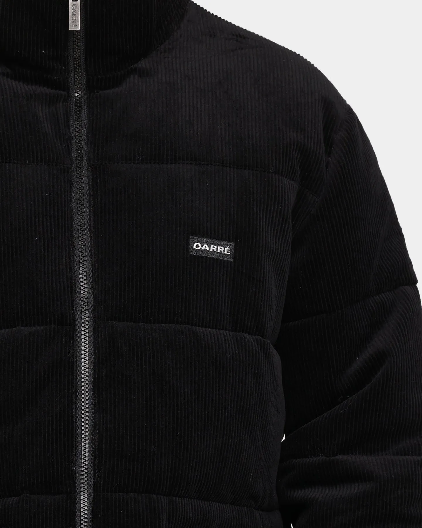 Carré College Cord Puffer Jacket Black