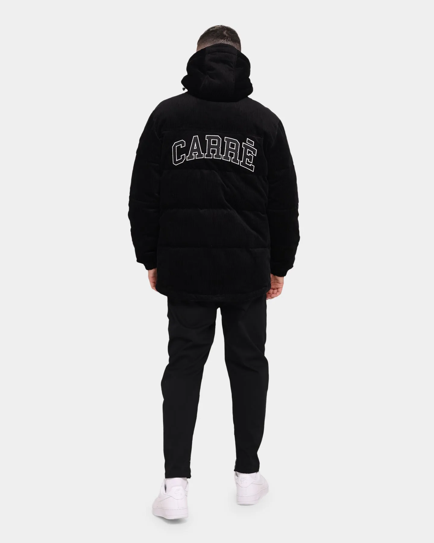 Carré College Cord Puffer Jacket Black