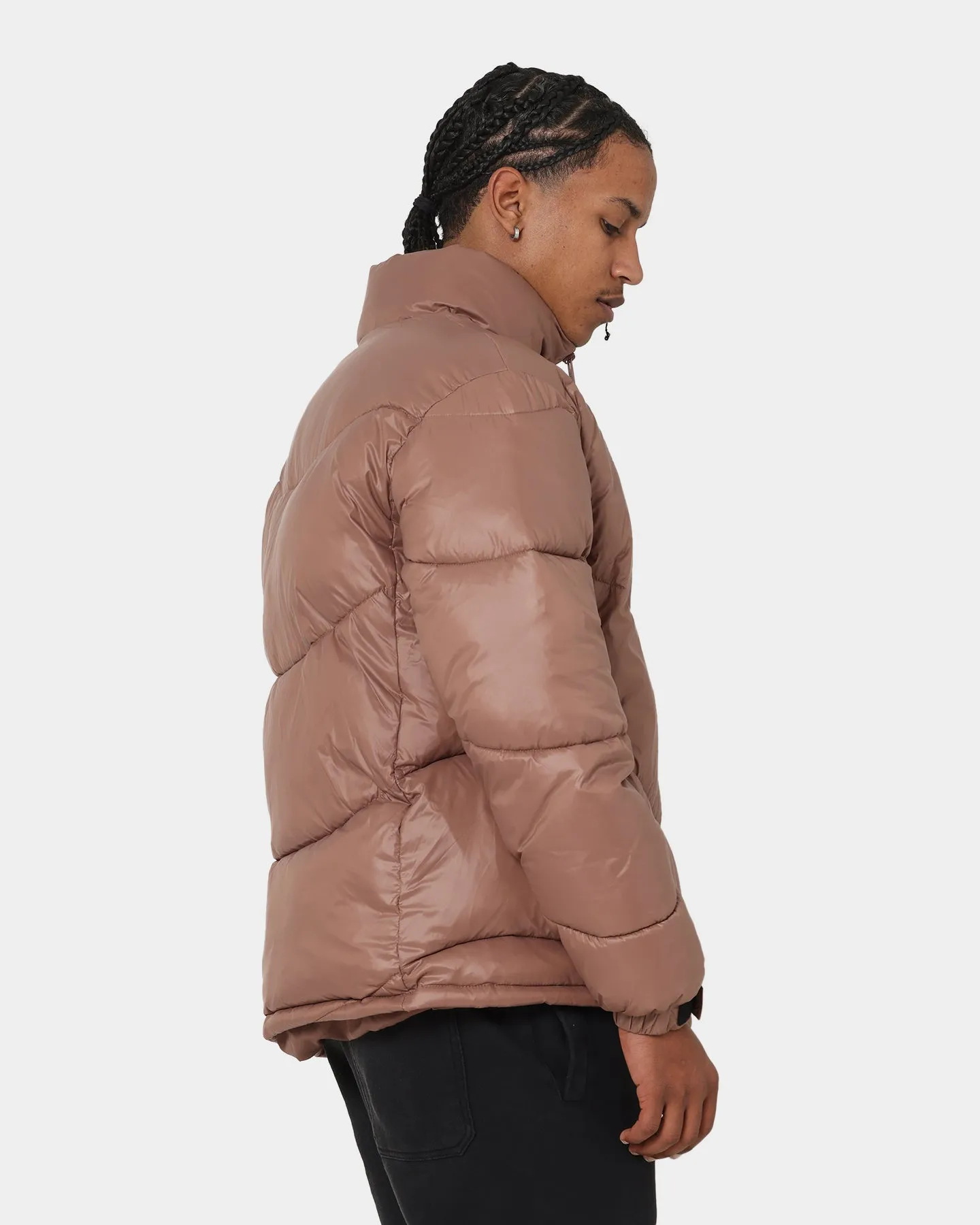 Carré Wave Puffer Jacket Brown