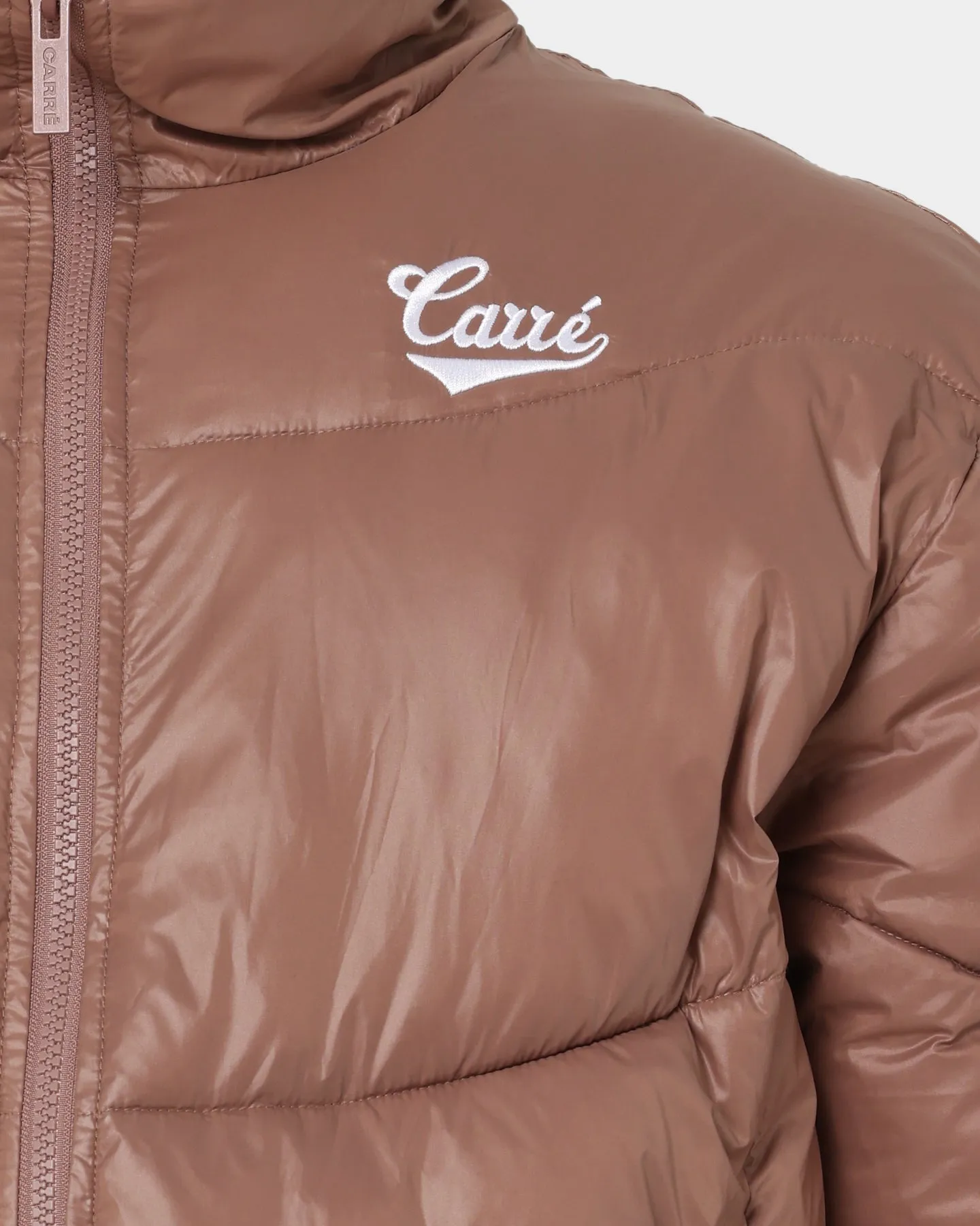 Carré Wave Puffer Jacket Brown