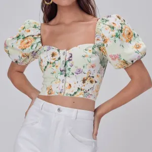 Chamomile Denim Crop Top