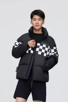 Checkerboard Short Down Puffer