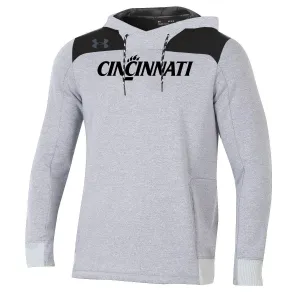 Cincinnati Bearcats Under Armour Gray ColdGear Loose Sideline Hoodie Sweatshirt