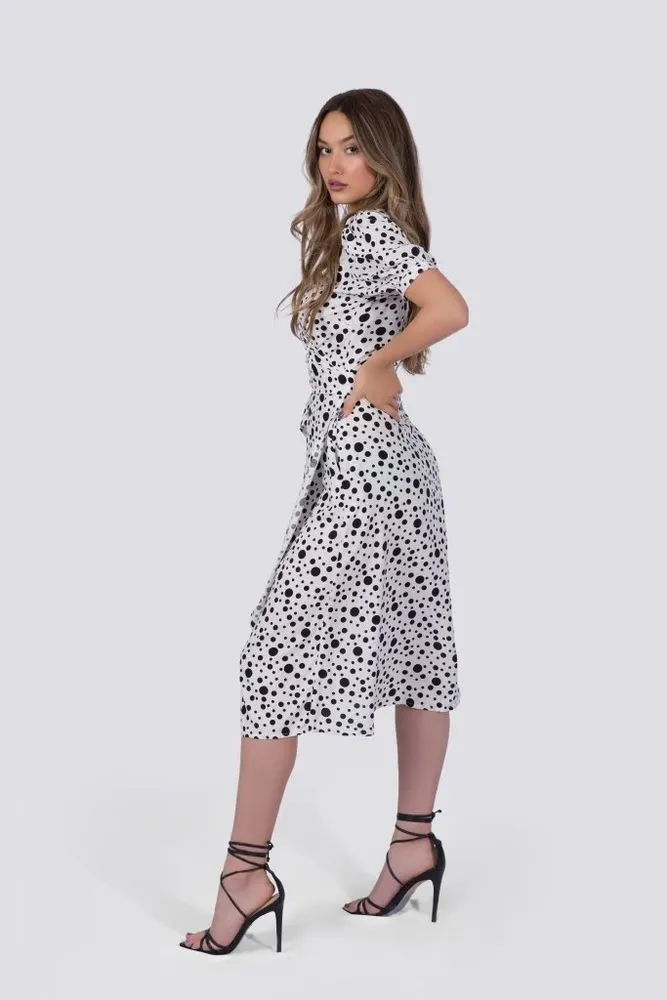 Coco Dress | White Polka Dot - Ethically Made