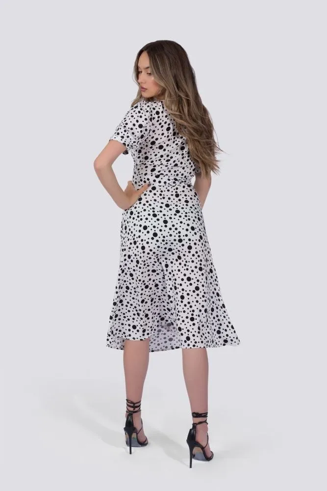 Coco Dress | White Polka Dot - Ethically Made