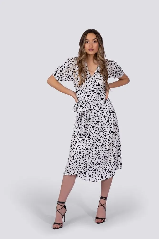 Coco Dress | White Polka Dot - Ethically Made