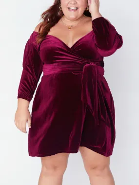 Coming In Red Hot Wrap Dress