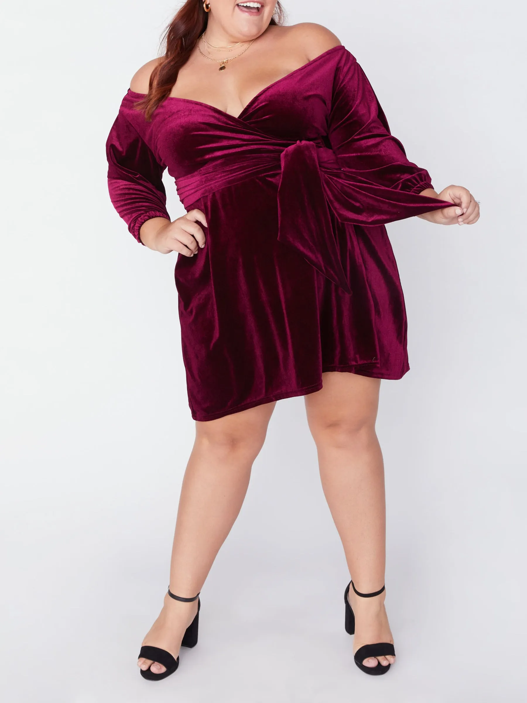 Coming In Red Hot Wrap Dress