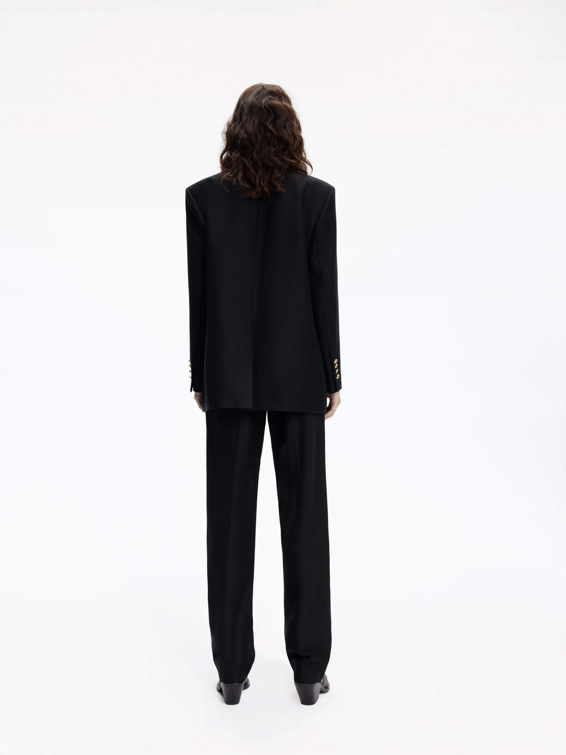 Contrast Waist Straight Pants