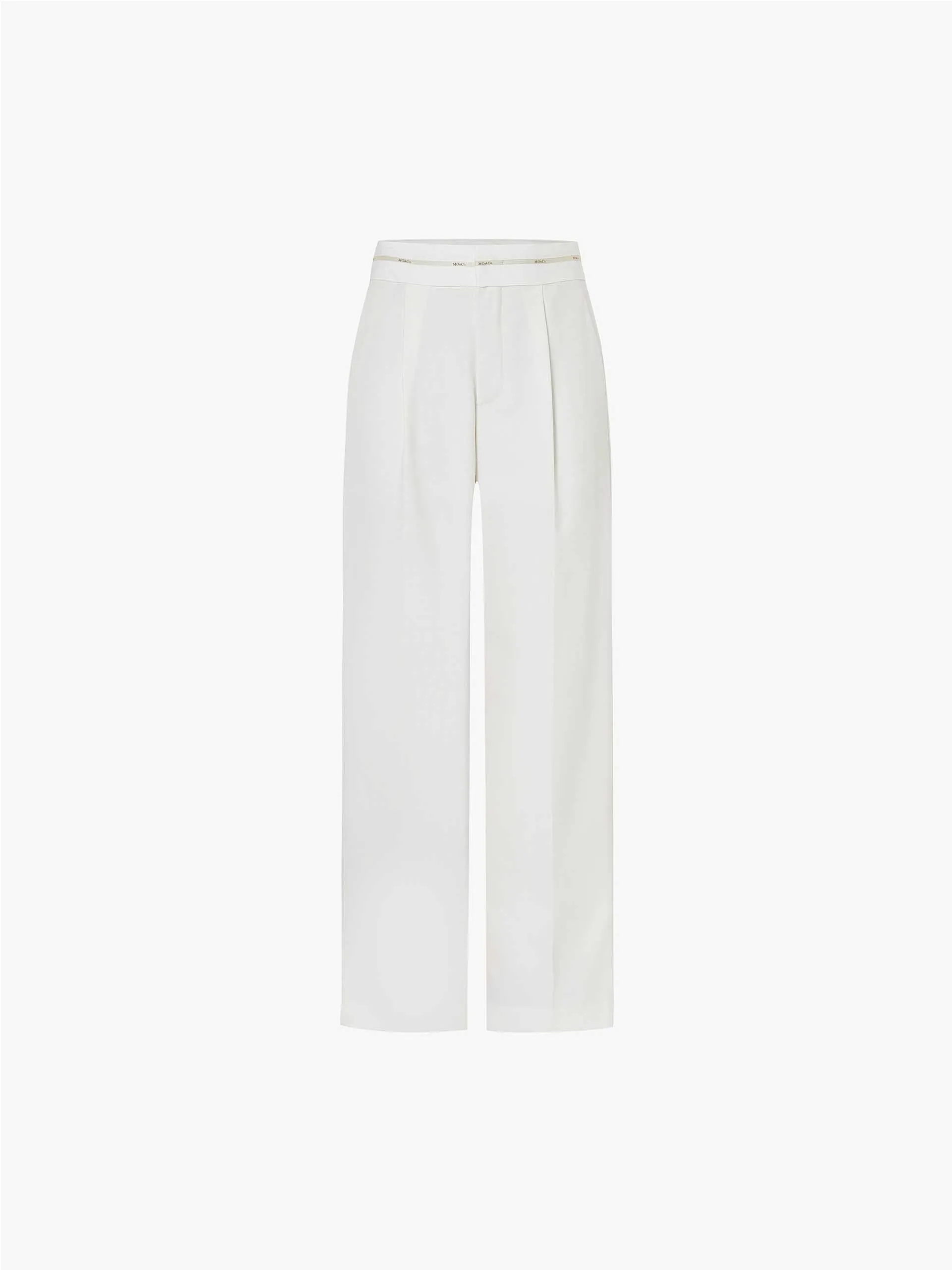 Contrast Waist Straight Pants